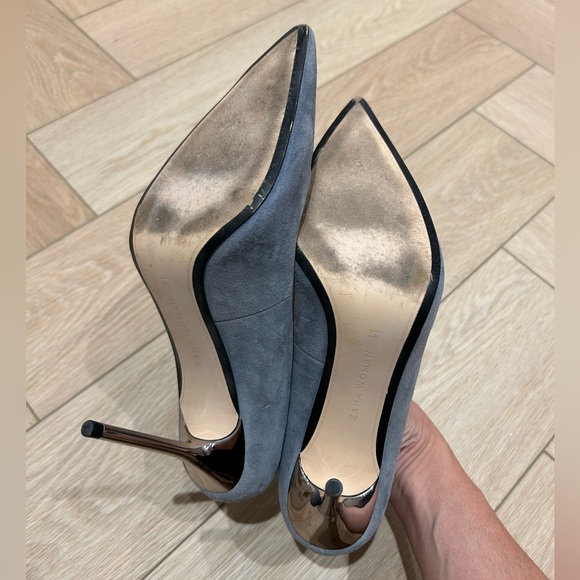 Zara Denim blue suedes stilettos with metal heel, Size 41|10 - Picture 3 of 5